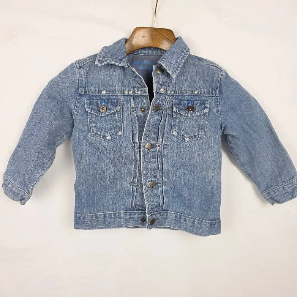 OshKosh Genuine Kids 4T Denim Jean Jacket Vintage Style